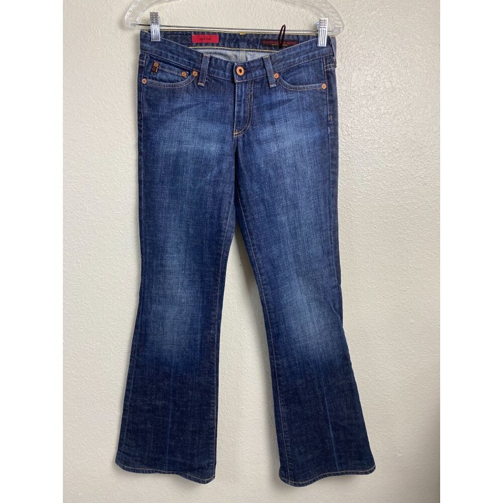 💜 Y2K AG Adriano Goldschmied The Club Flare Blue Jeans 27 low rise Western